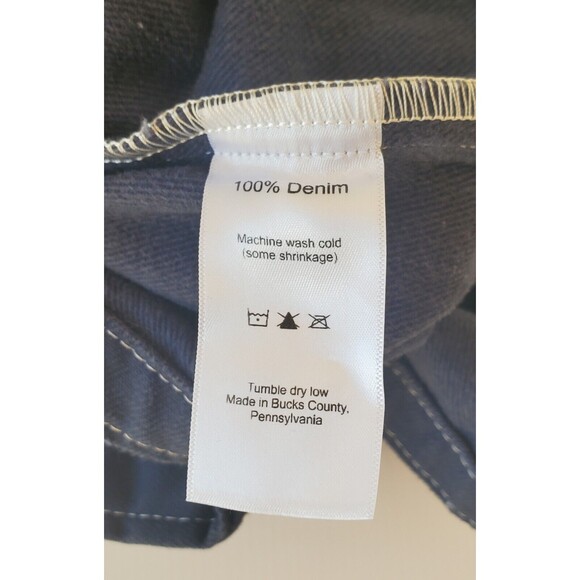 Beekman 1802 Navy Blue Denim Gentleman Goat Tote Bag Handbag - Picture 7 of 7